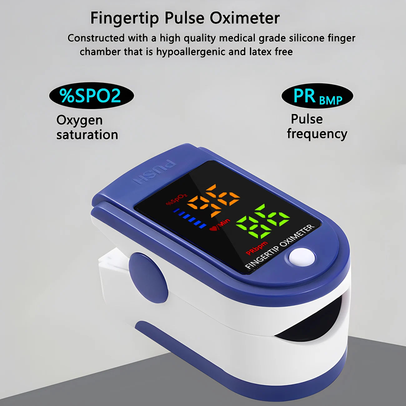 Portable Digital Finger Pulse Oximeter OLED Blood Oxygen & Heart Rate Monitor for Health Diagnostics"