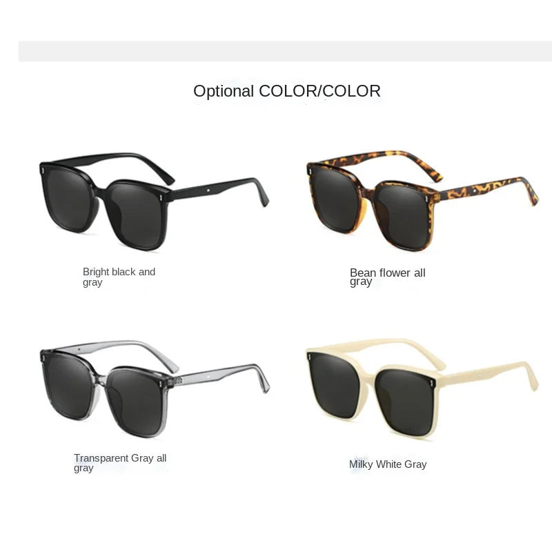 Vintage Oversized Square Sunglasses – Unisex Retro UV400 Black Shades