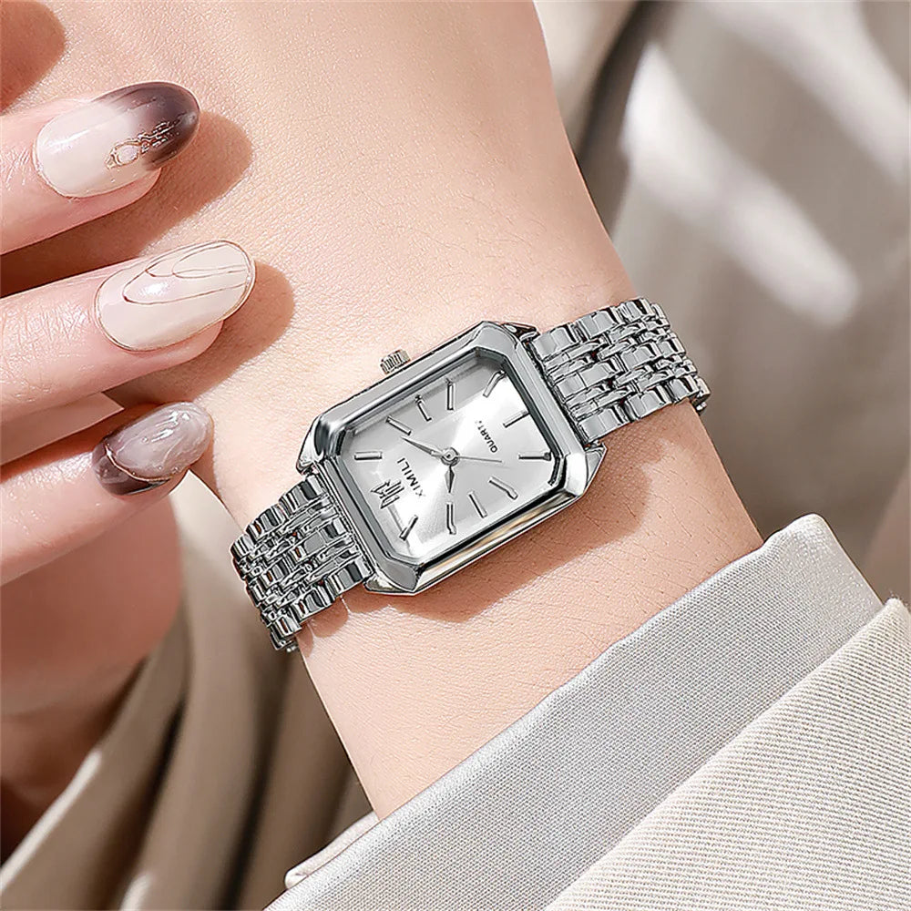 women's Luxury Stainless Steel Quartz Watch Fashion Business Wristwatch