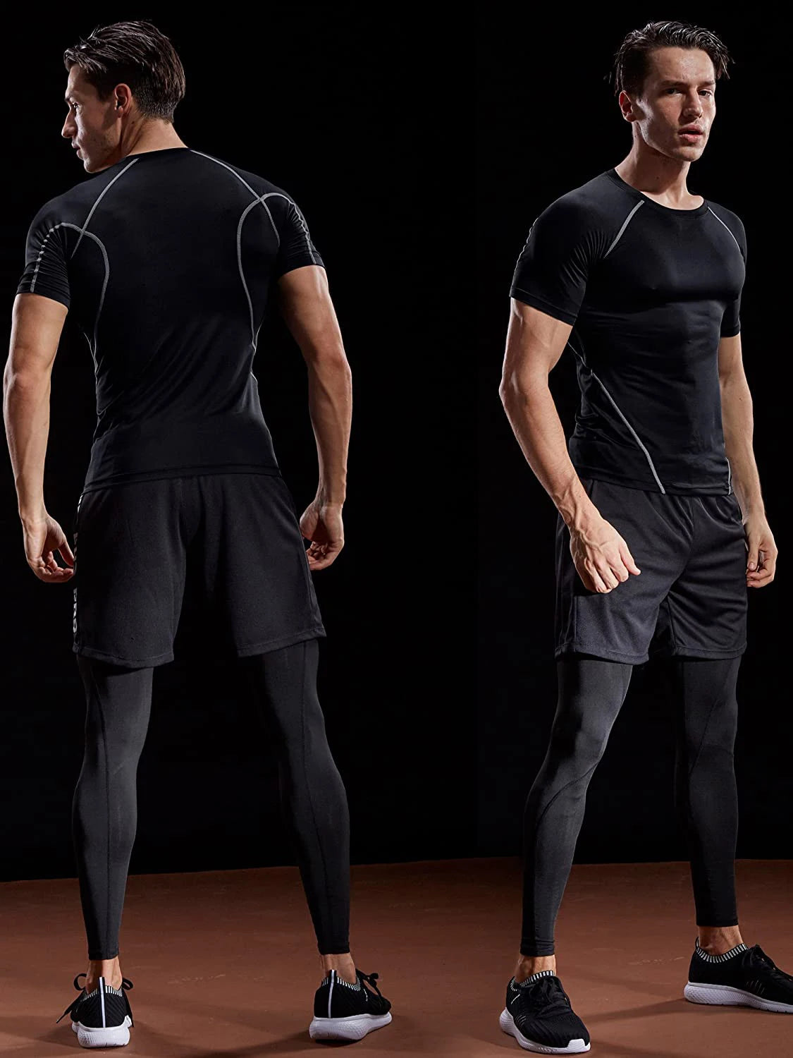 Men's Compression T-Shirt Quick-Dry Running Gym Workout Sportswear