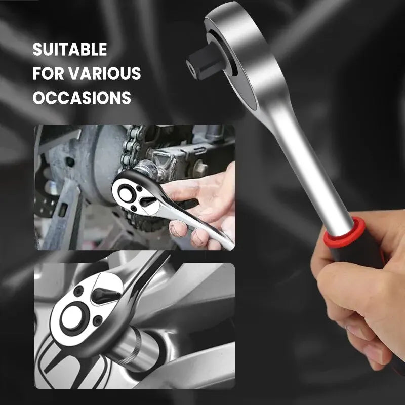 12PC Socket Wrench Set – Ratchet Quick-Release Tool Kit for Car Repair