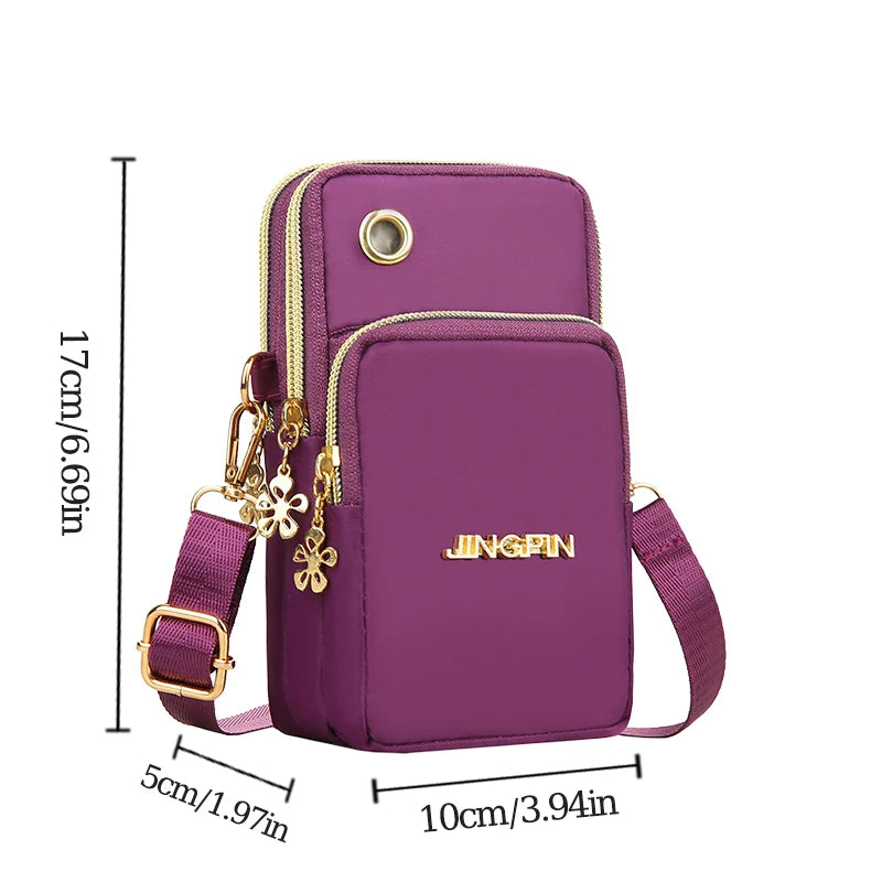 Women's Crossbody Mini Phone Bag Neck Hanging Pouch Coin Purse Holder