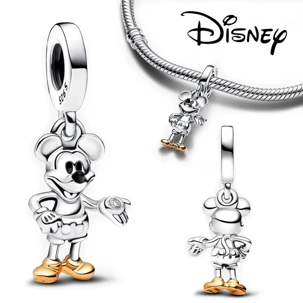 Disney Stitch Minnie Winnie Charm Dangle Beads Fit Pandora Bracelet