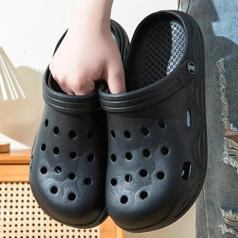 Summer Closed Toe Sandals – Hollow Out Non-Slip Garden Shoes