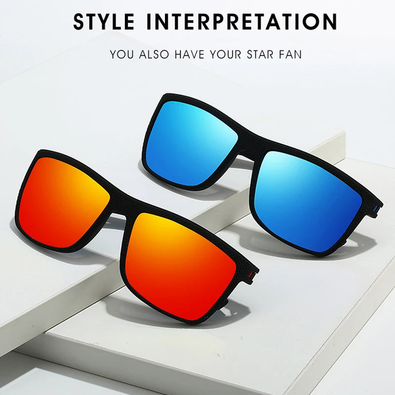 Square Polarized Sunglasses UV Protection Lightweight for Men & Women