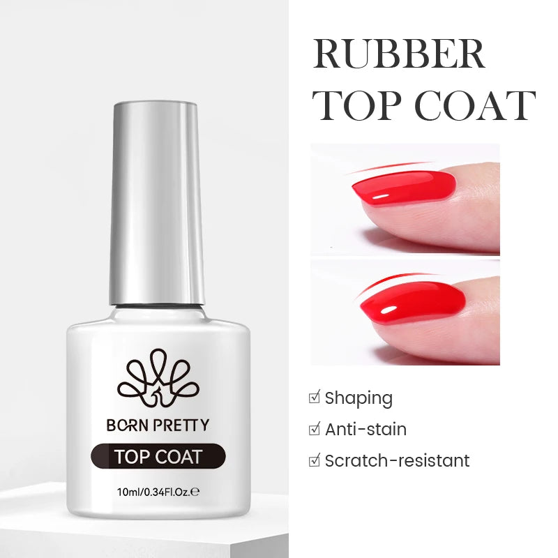 10ml Top & Base Coat Gel Nail Polish Soak Off UV LED Long-Lasting Shine