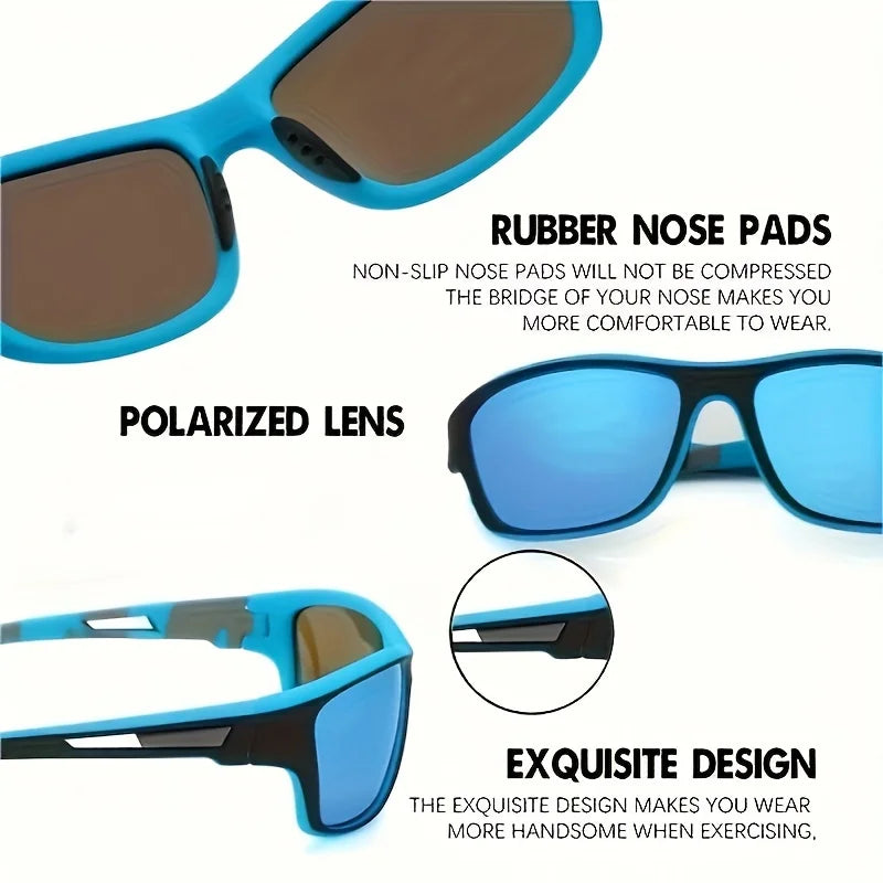 2 Pairs Polarized Wrap Sunglasses Outdoor Sport & Driving Shades Unisex