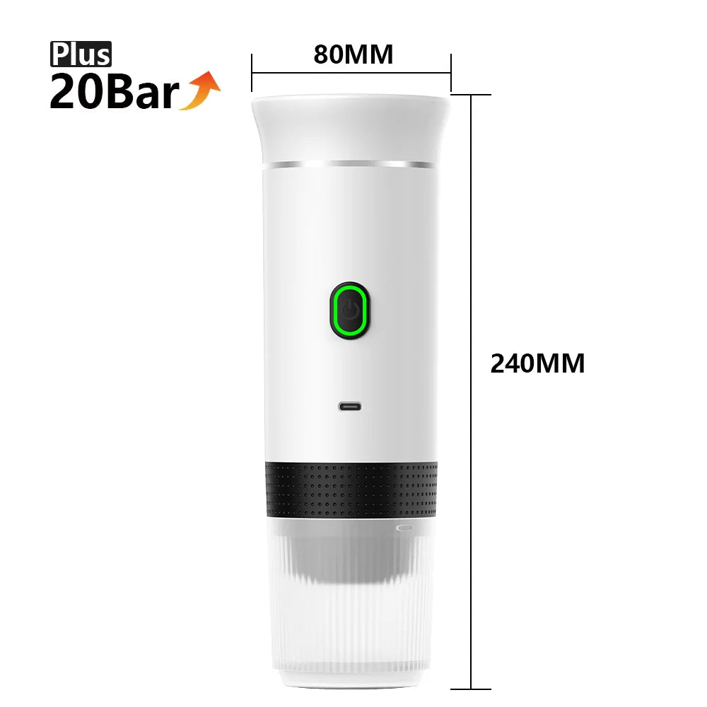 3-in-1 Capsule Powder Wireless Electric Portable Espresso Coffee Machine Maker Travel Coffee Maker