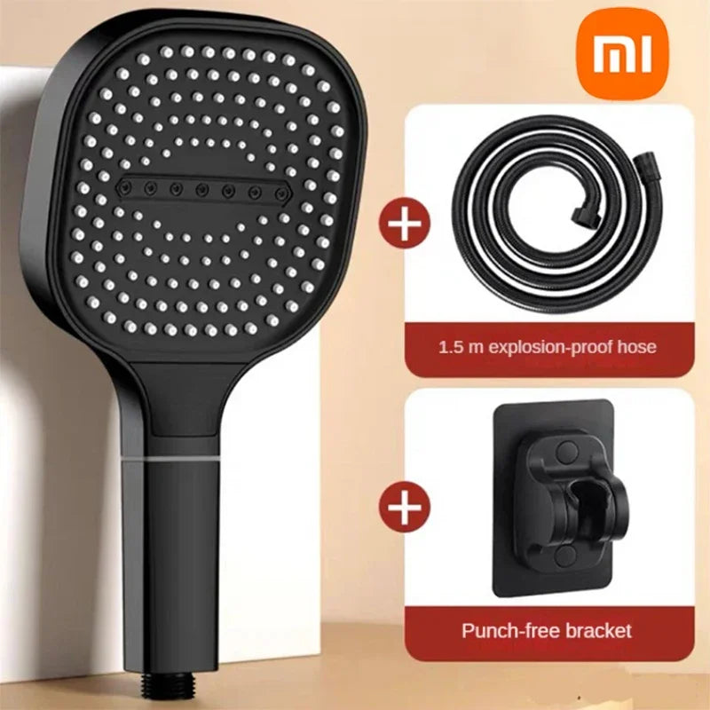 13cm High-Pressure Shower Head – 3 Modes Massage Spray with Filter