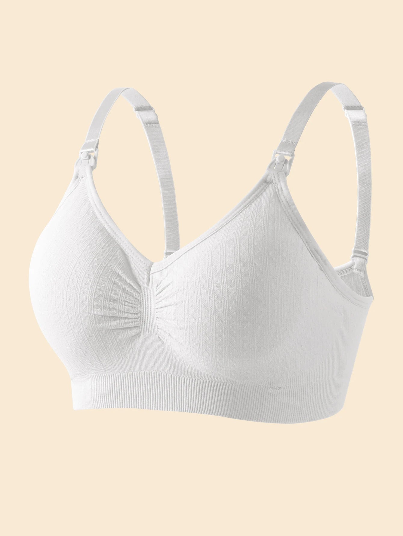 Seamless Nursing Bra – Front Buckle Maternity Push-Up Bra for Breastfeeding