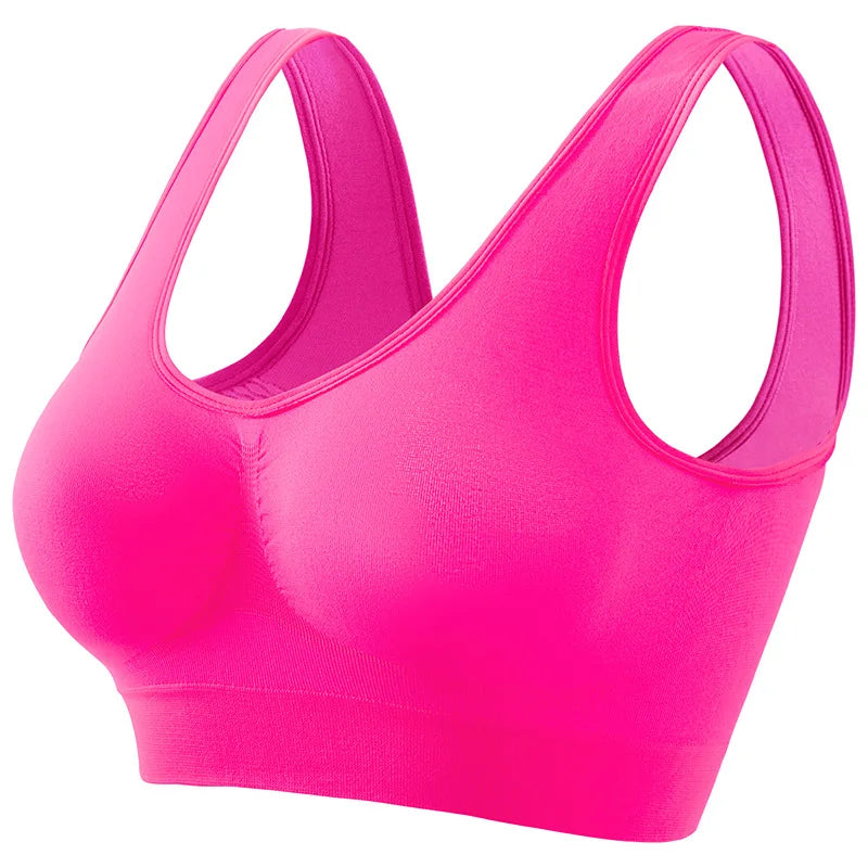 Women's Seamless Sports Bra Wireless Yoga Vest with Removable Pads