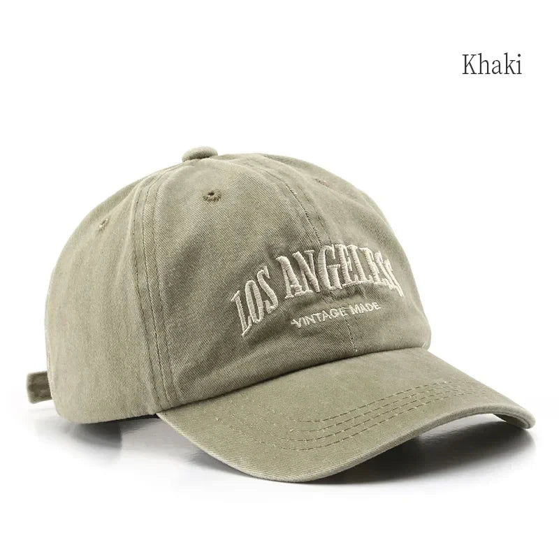 Unisex Cotton Baseball Cap – Embroidered Retro Adjustable Snapback Hat