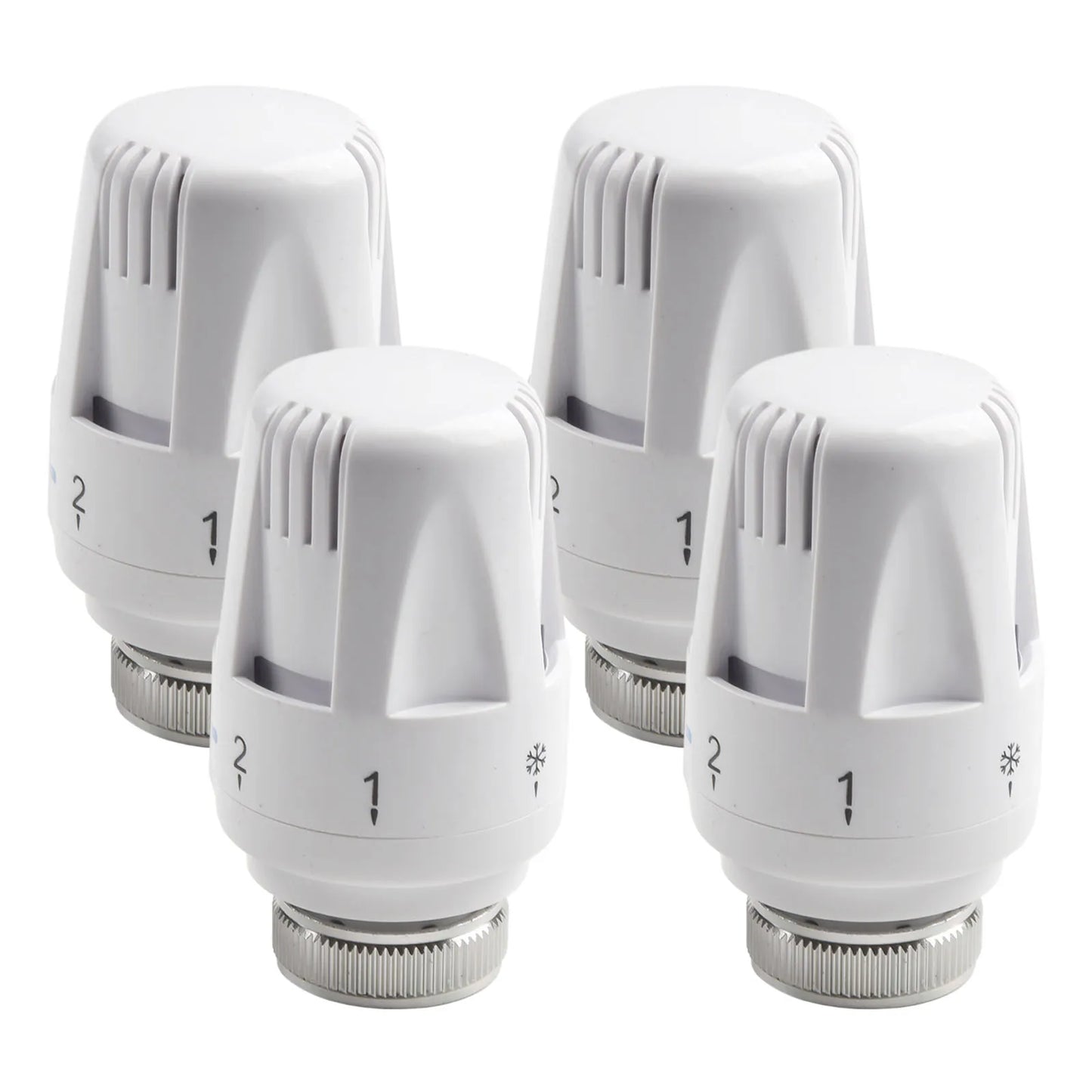 4PCS M30x1.5 Thermostatic Radiator Valves 5-Level Heating Control Head