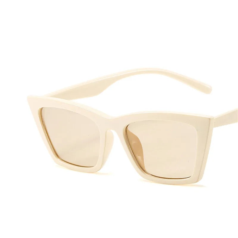 Vintage Cat Eye Sunglasses – Small Square Frame UV400 Shades for Women