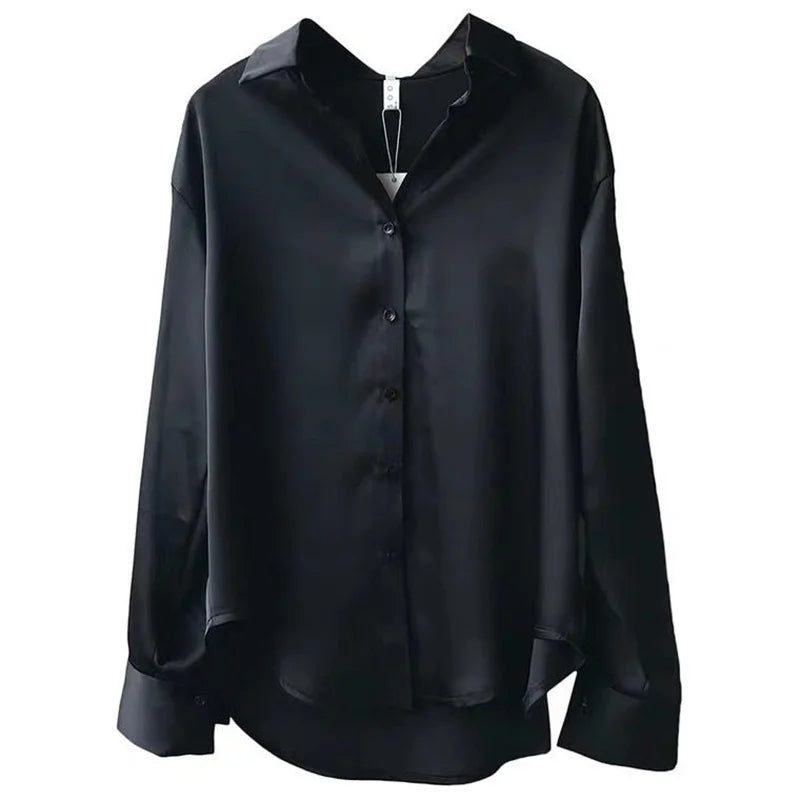 Sophisticated Lady Blouse Versatile Long Sleeve Shirt