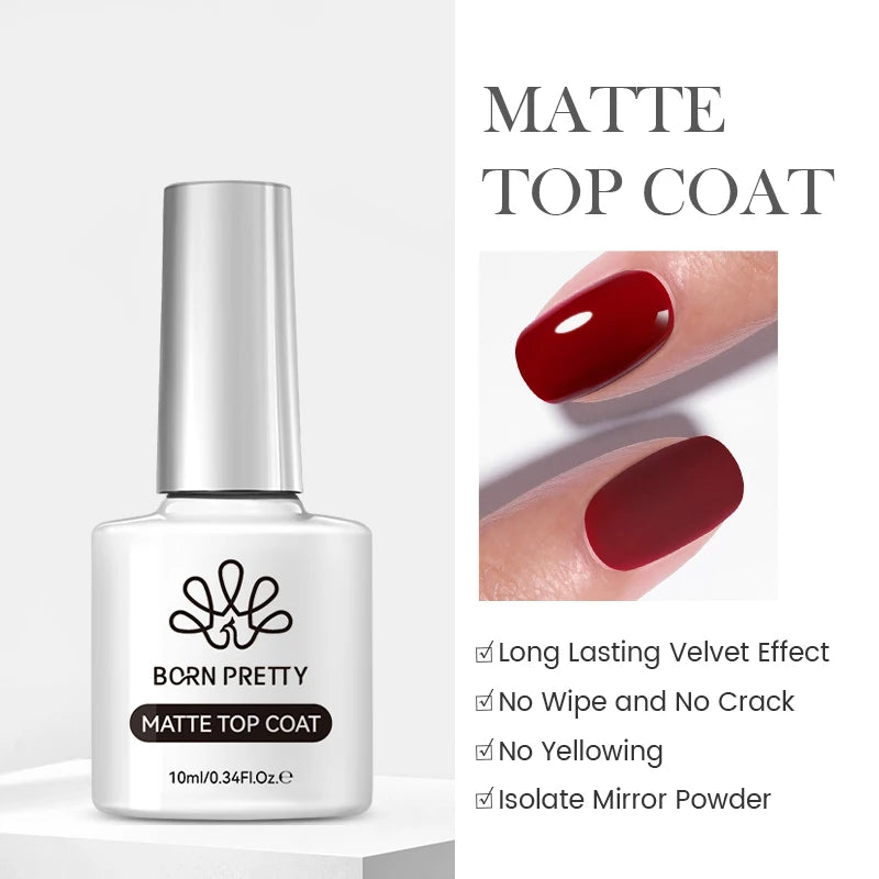 10ml Top & Base Coat Gel Nail Polish Soak Off UV LED Long-Lasting Shine