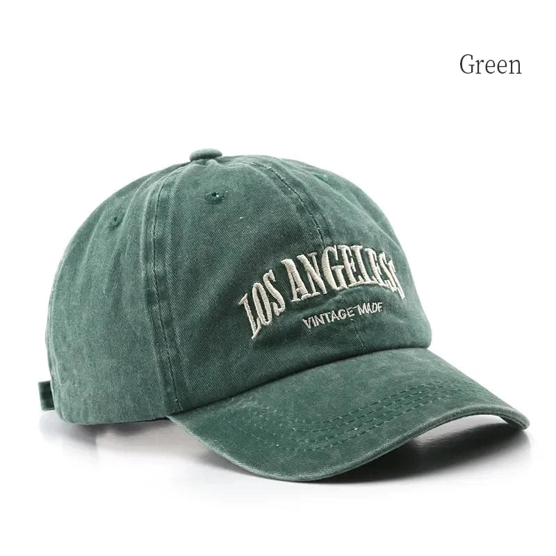 Unisex Cotton Baseball Cap – Embroidered Retro Adjustable Snapback Hat