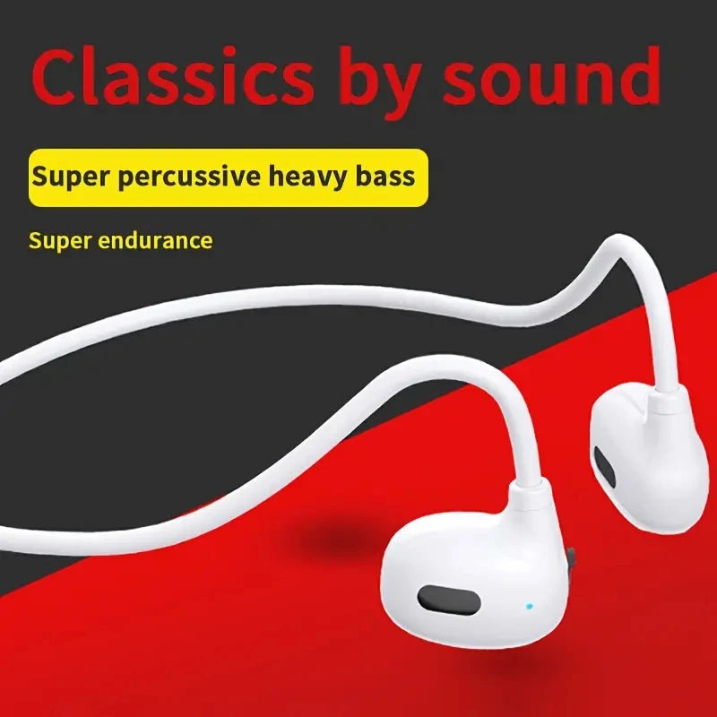Open-Ear Bluetooth 5.3 Sport Headphones Air Conduction Wireless w/Mic