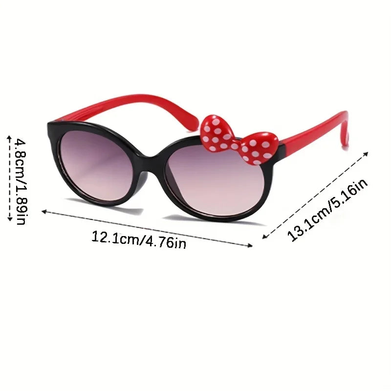 Kids Cartoon Bowknot Sunglasses UV400 Outdoor Shades for Girls