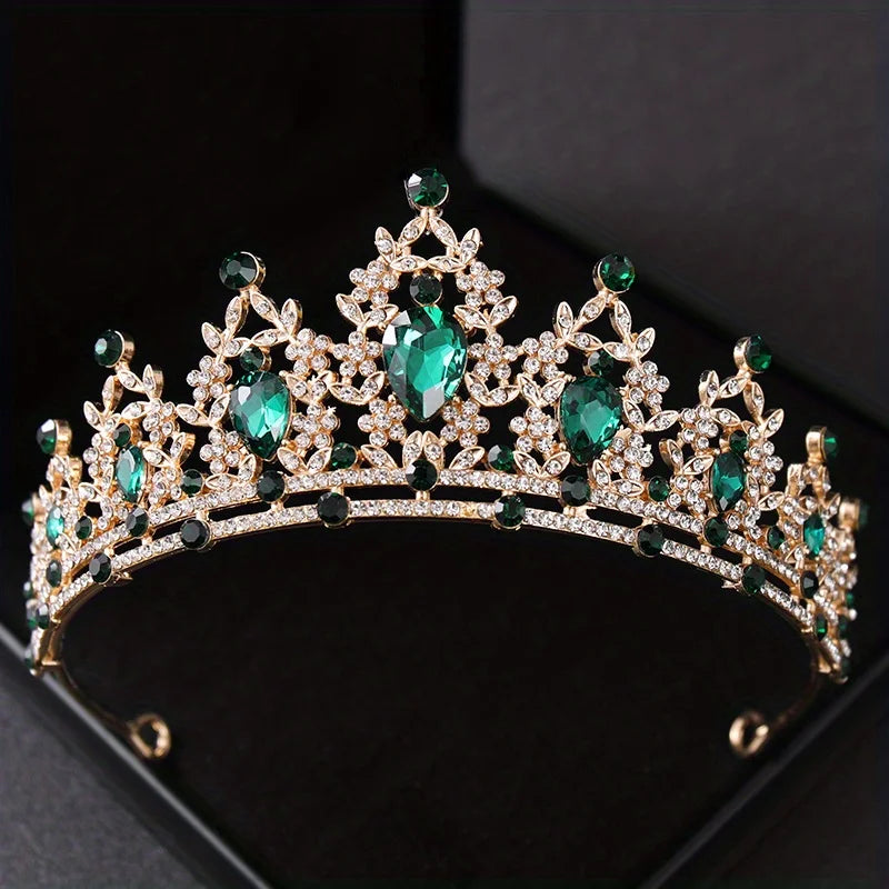 Crystal Bridal Tiara Silver Wedding Crown Diadem Headpiece Hair Jewelry