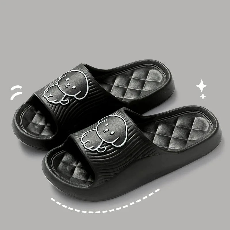 Cute Couple Pillow Slippers Non-Slip EVA Indoor Bathroom Sandals