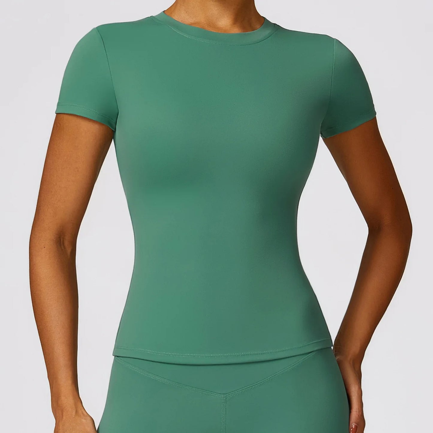 Women's Running Sports T-Shirt Short Sleeve Breathable Gym Yoga Fitness Tee