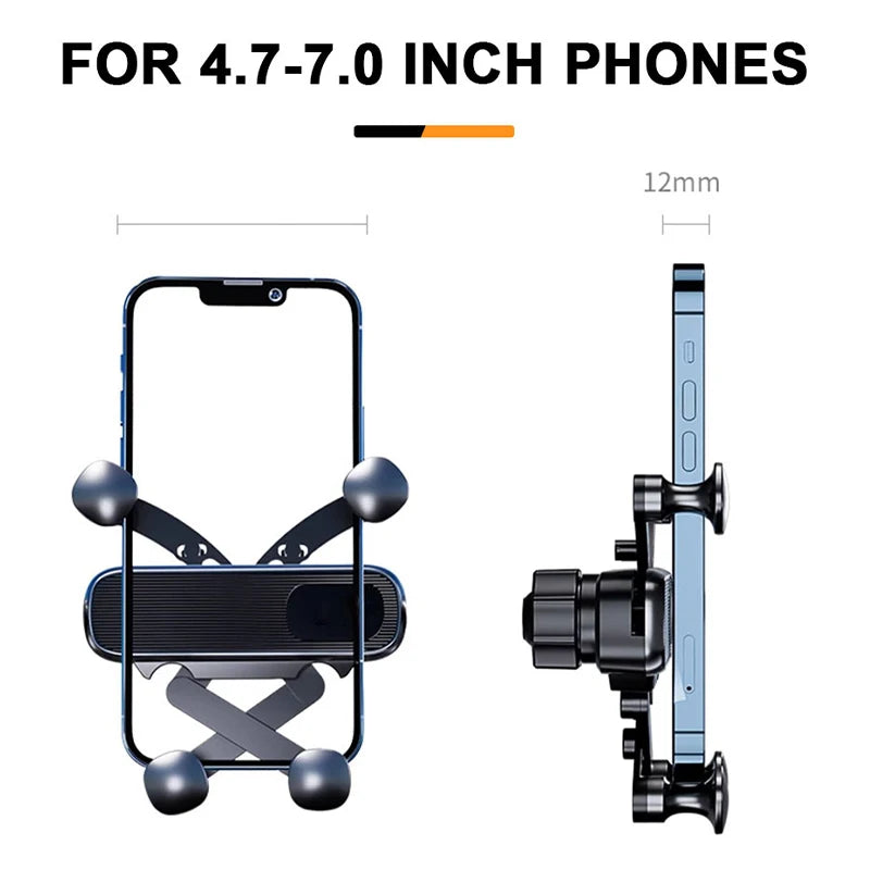 Gravity Car Phone Holder 360° Air Vent Mount for 4.7–7'' Smartphones