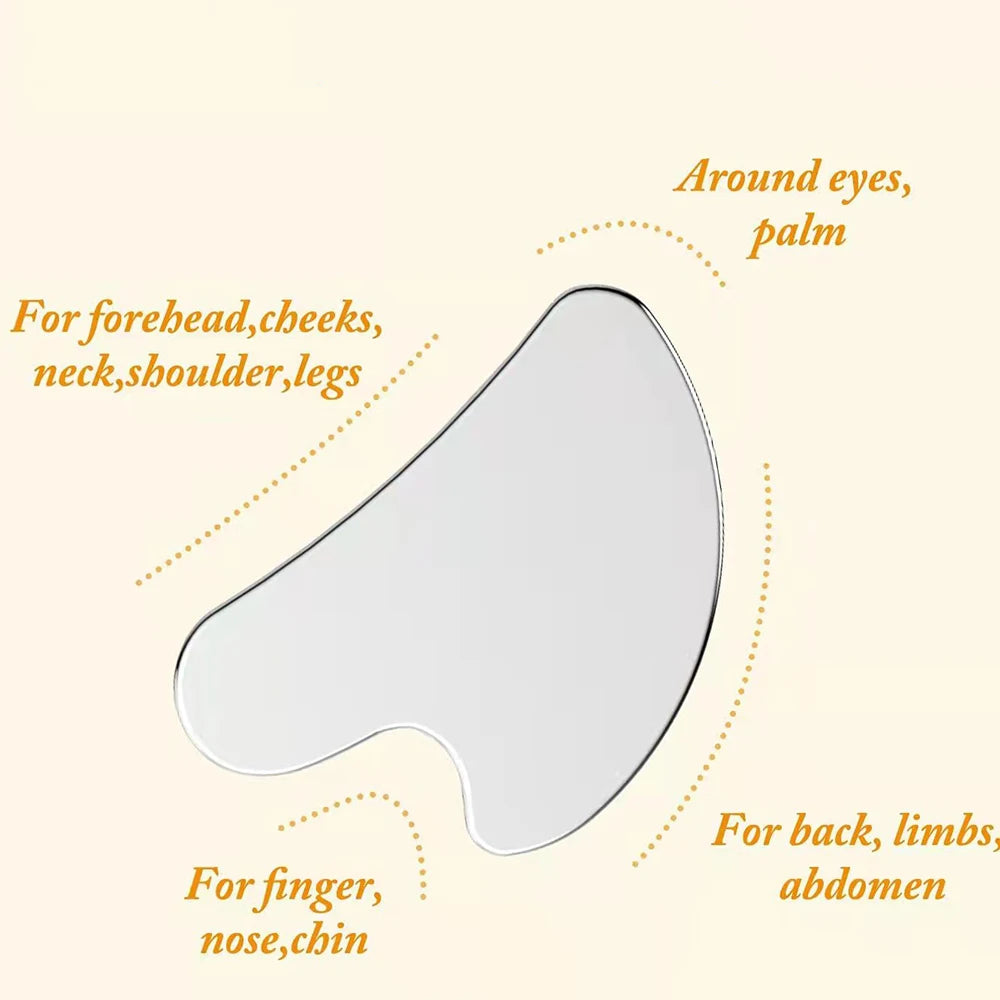 Stainless Steel Gua Sha Scraper Full Body & Face Massage Tool