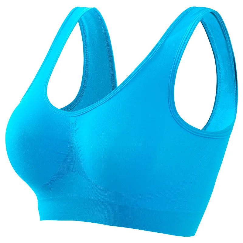 Women's Seamless Sports Bra Wireless Yoga Vest with Removable Pads