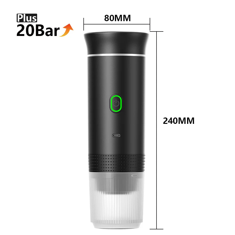 3-in-1 Capsule Powder Wireless Electric Portable Espresso Coffee Machine Maker Travel Coffee Maker
