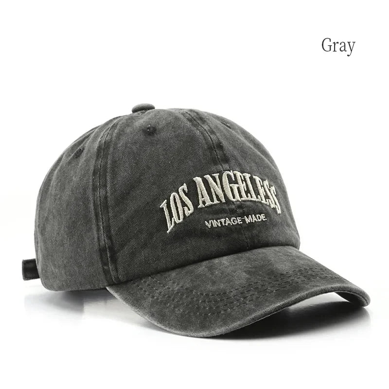 Unisex Cotton Baseball Cap – Embroidered Retro Adjustable Snapback Hat