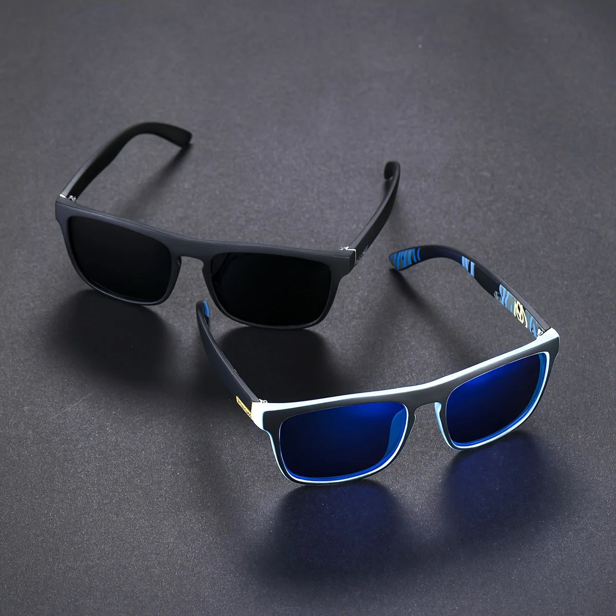 2PCS Square Polarized Sunglasses Anti-Glare UV400 for Driving & Travel