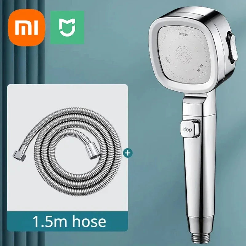 High Pressure Shower Head 3 Modes Adjustable Filter Shower Head Set New Smart Bathroom Shower Head Accessories Sprayer
