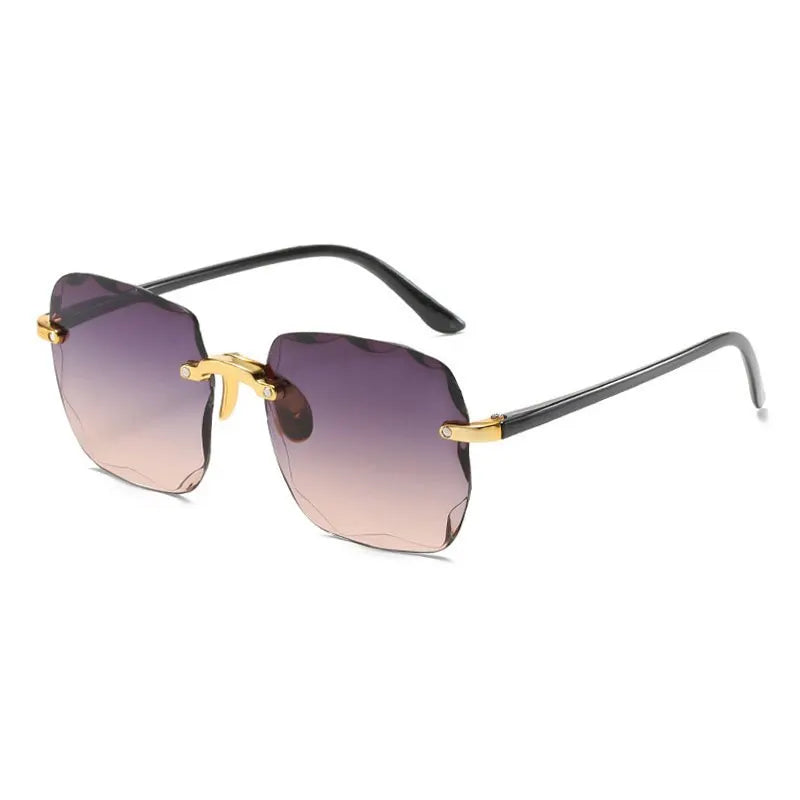 Women’s Square Frameless Gradient Sunglasses – Classic UV400 Shades