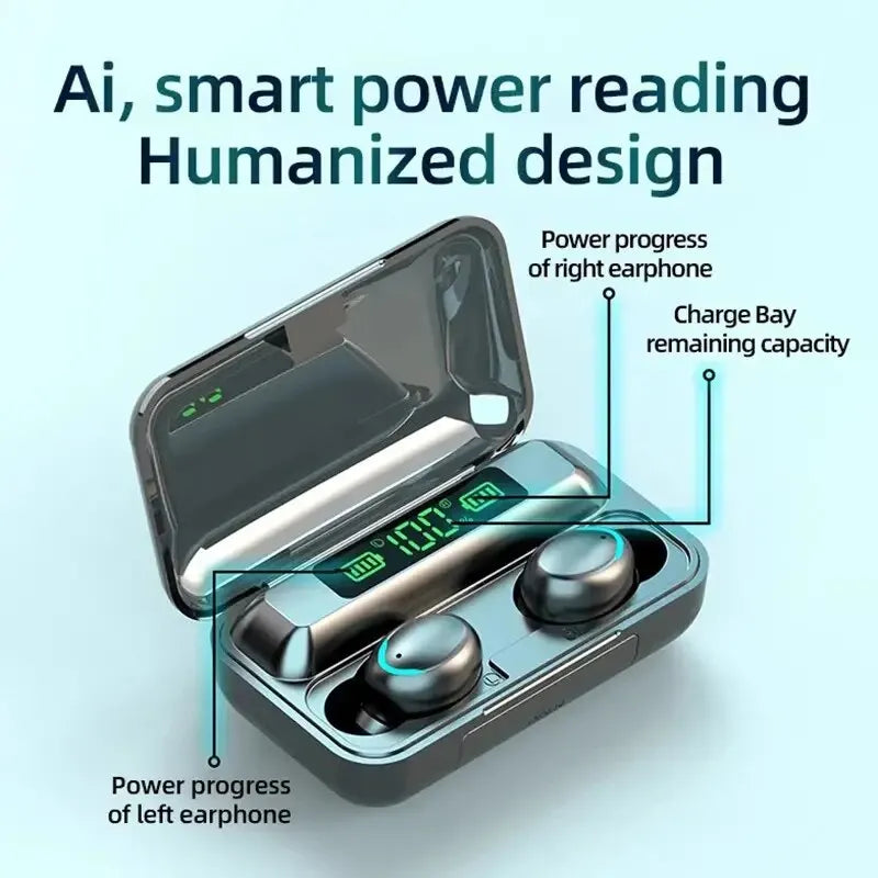 Wireless Bluetooth Earbuds Waterproof Headphones w/Charging Case