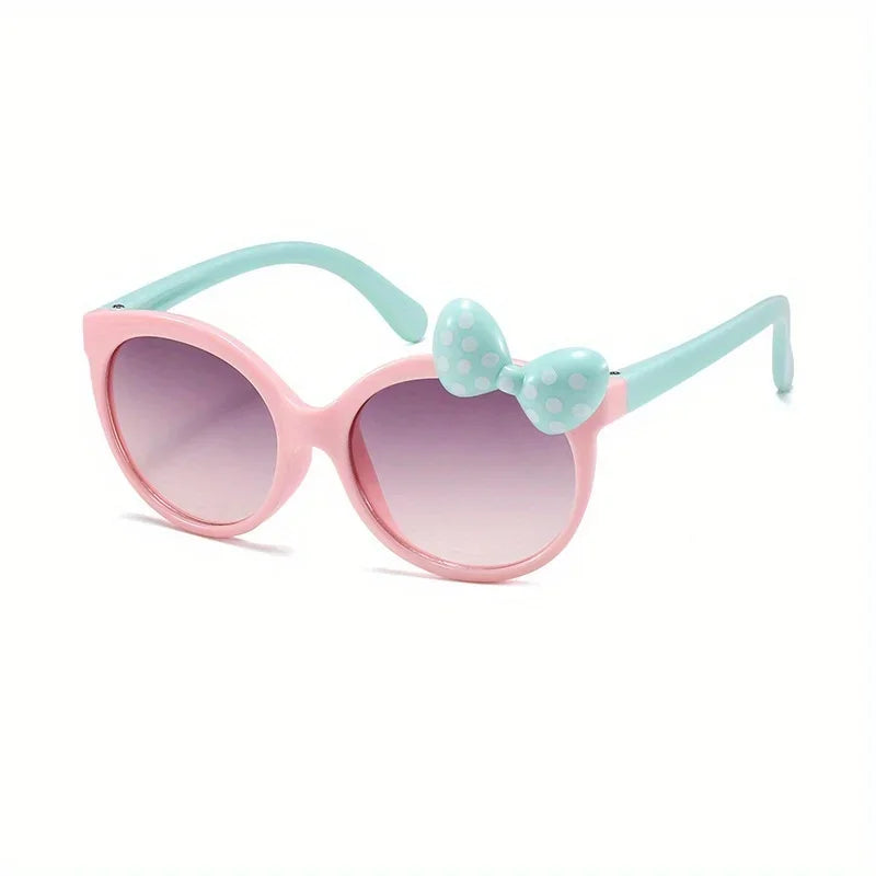 Kids Cartoon Bowknot Sunglasses UV400 Outdoor Shades for Girls