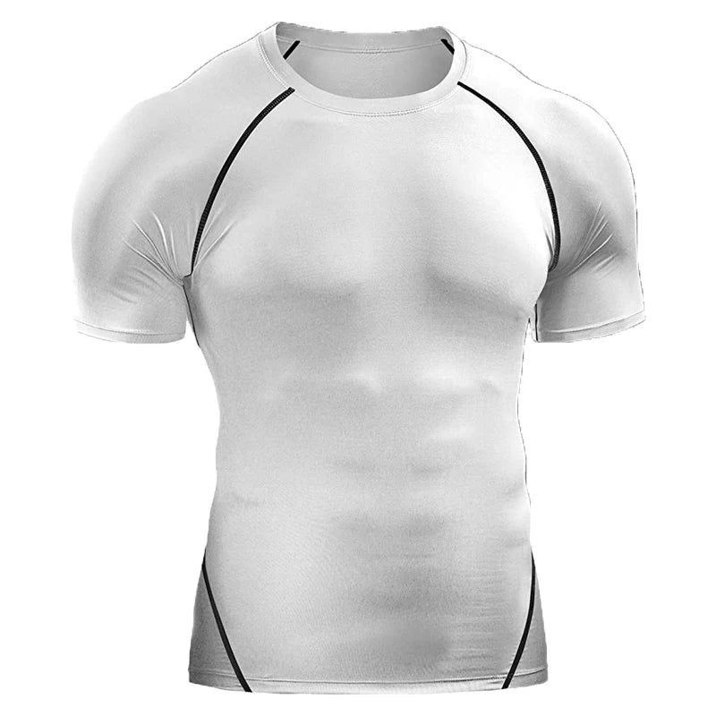 Men's Compression T-Shirt Quick-Dry Running Gym Workout Sportswear