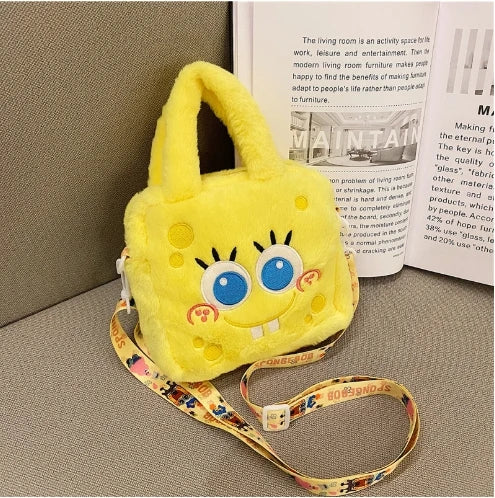 Plush Cartoon Crossbody Bag Kuromi Cinnamoroll Melody for Girls