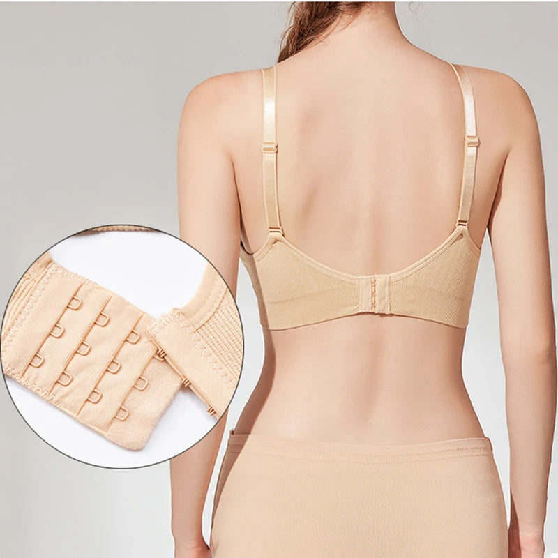 Seamless Nursing Bra – Front Buckle Maternity Push-Up Bra for Breastfeeding