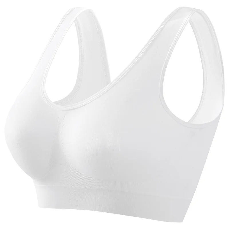 Women's Seamless Sports Bra Wireless Yoga Vest with Removable Pads