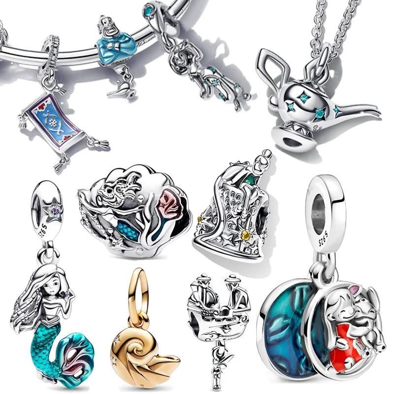Disney Stitch Minnie Winnie Charm Dangle Beads Fit Pandora Bracelet