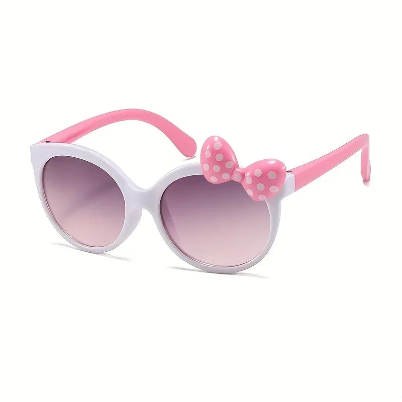 Kids Cartoon Bowknot Sunglasses UV400 Outdoor Shades for Girls