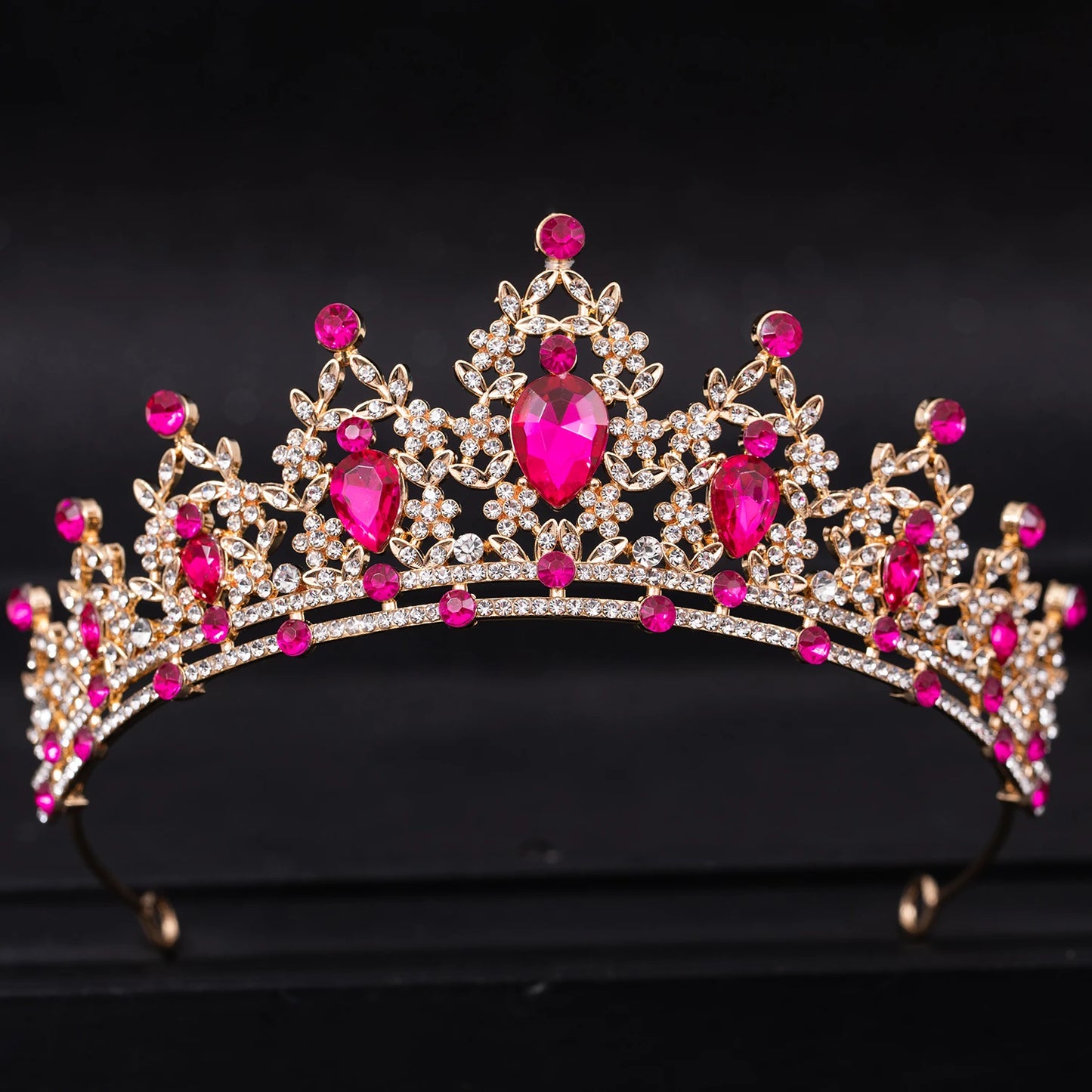 Crystal Bridal Tiara Silver Wedding Crown Diadem Headpiece Hair Jewelry