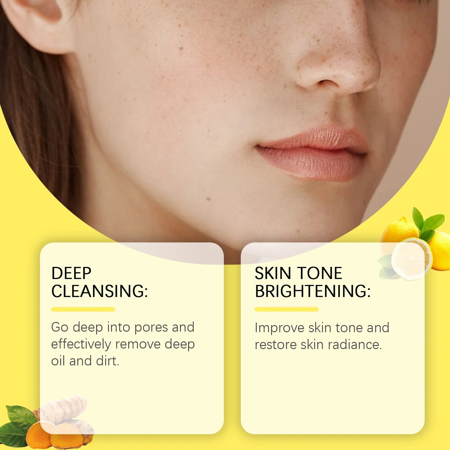 Turmeric Cleansing Pads Exfoliating Face Wipes for Smooth & Clear Skin
