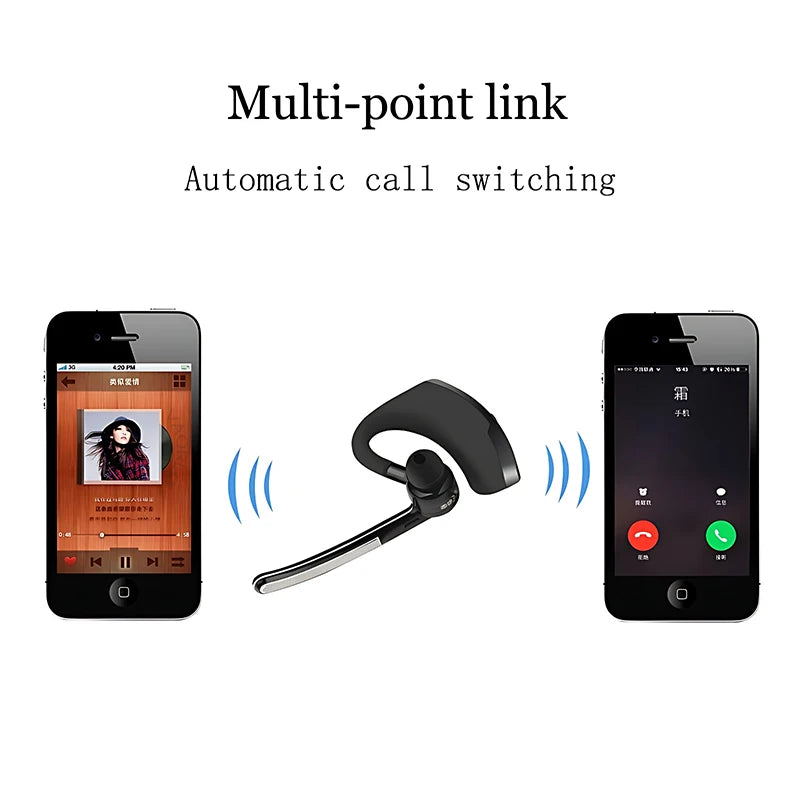 New V8 Wireless Bluetooth Single Earphone Headset Handsfree samsung iphone