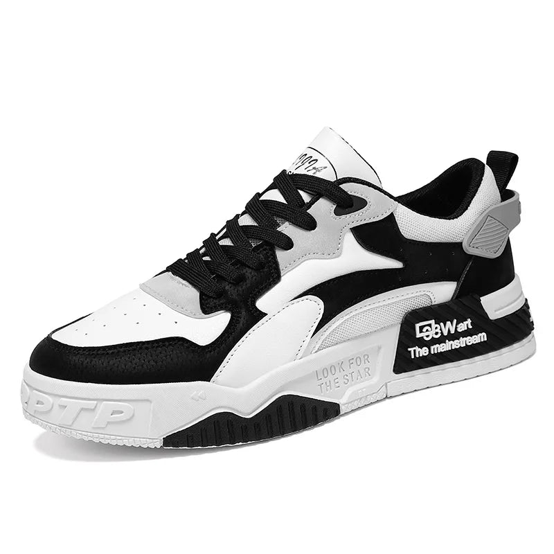 Men's Autumn Platform Sneakers Lace-Up Vulcanized Casual Shoes