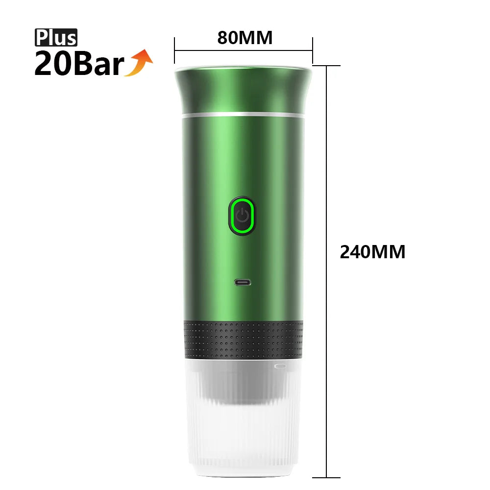 3-in-1 Capsule Powder Wireless Electric Portable Espresso Coffee Machine Maker Travel Coffee Maker