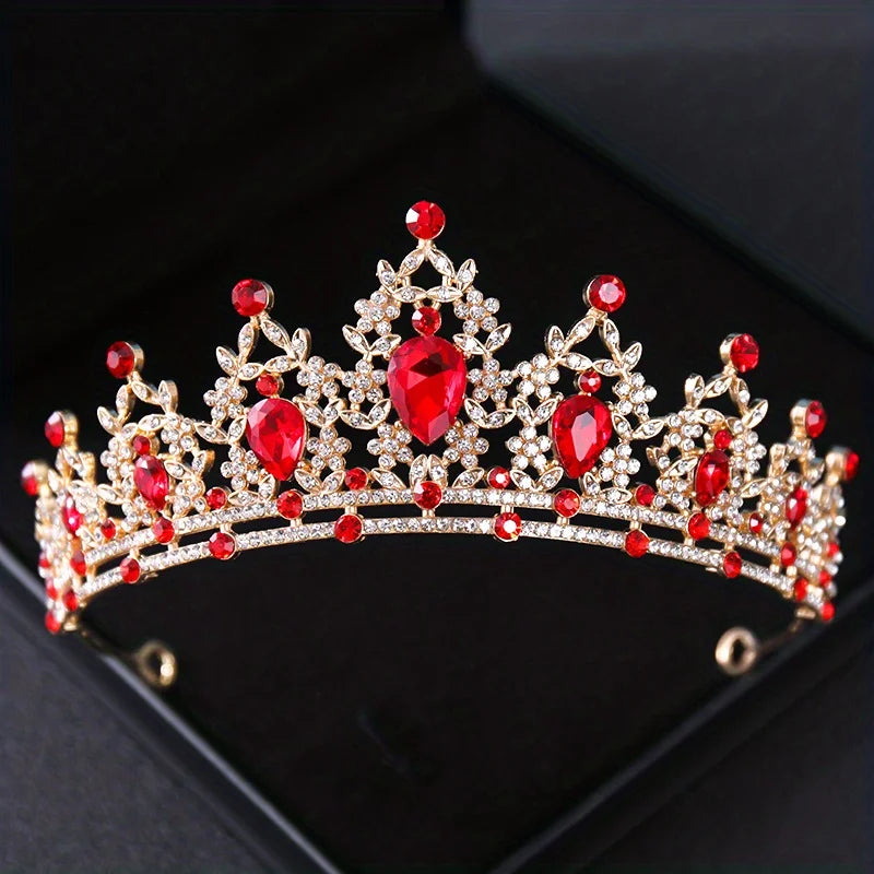 Crystal Bridal Tiara Silver Wedding Crown Diadem Headpiece Hair Jewelry