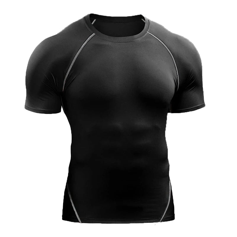 Men's Compression T-Shirt Quick-Dry Running Gym Workout Sportswear