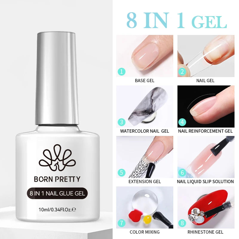 10ml Top & Base Coat Gel Nail Polish Soak Off UV LED Long-Lasting Shine